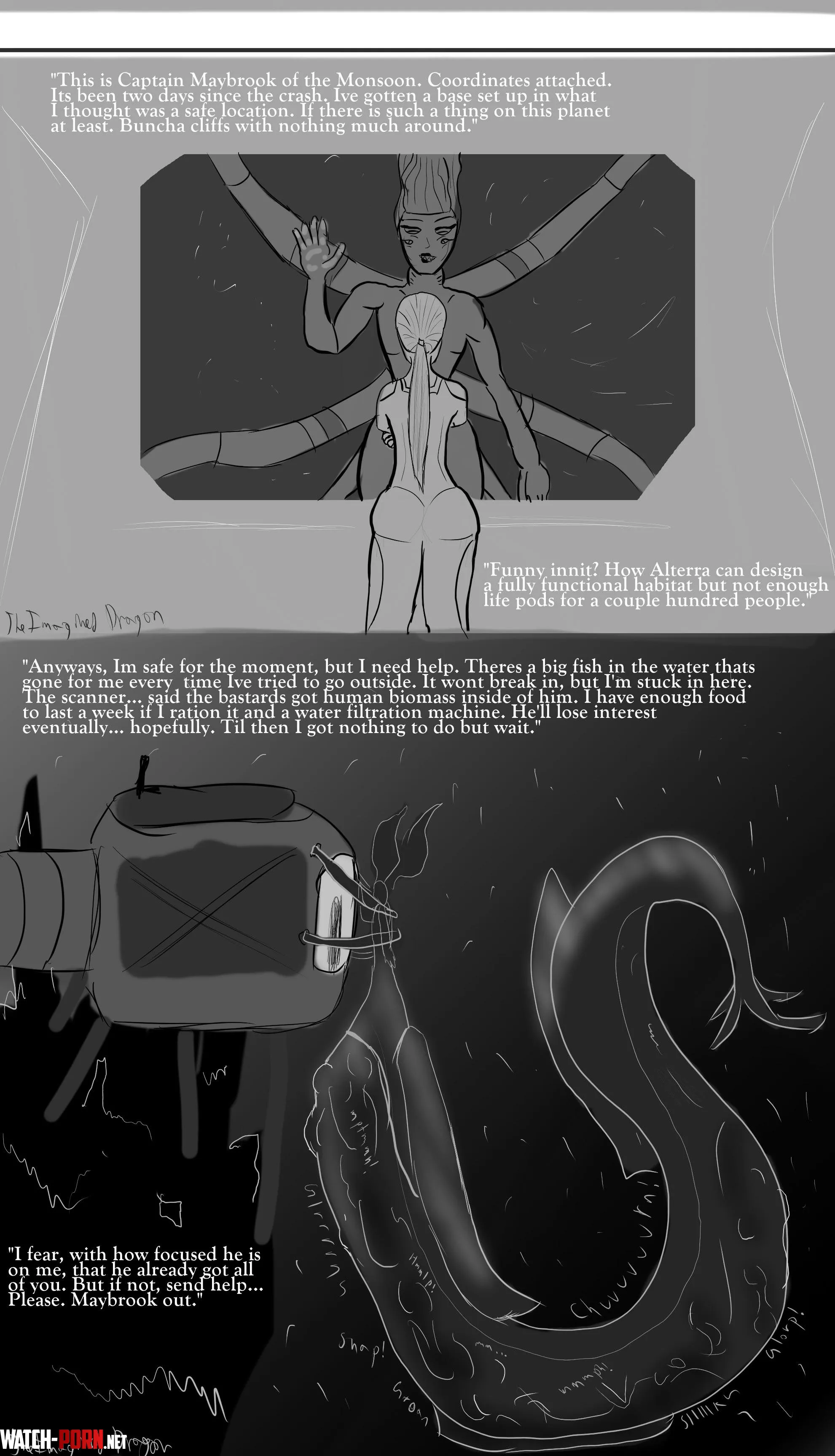 {image} Sole Survivor (M/f?, mass vore, unaware observer) [Art by me] by The_Imagined_Dragon