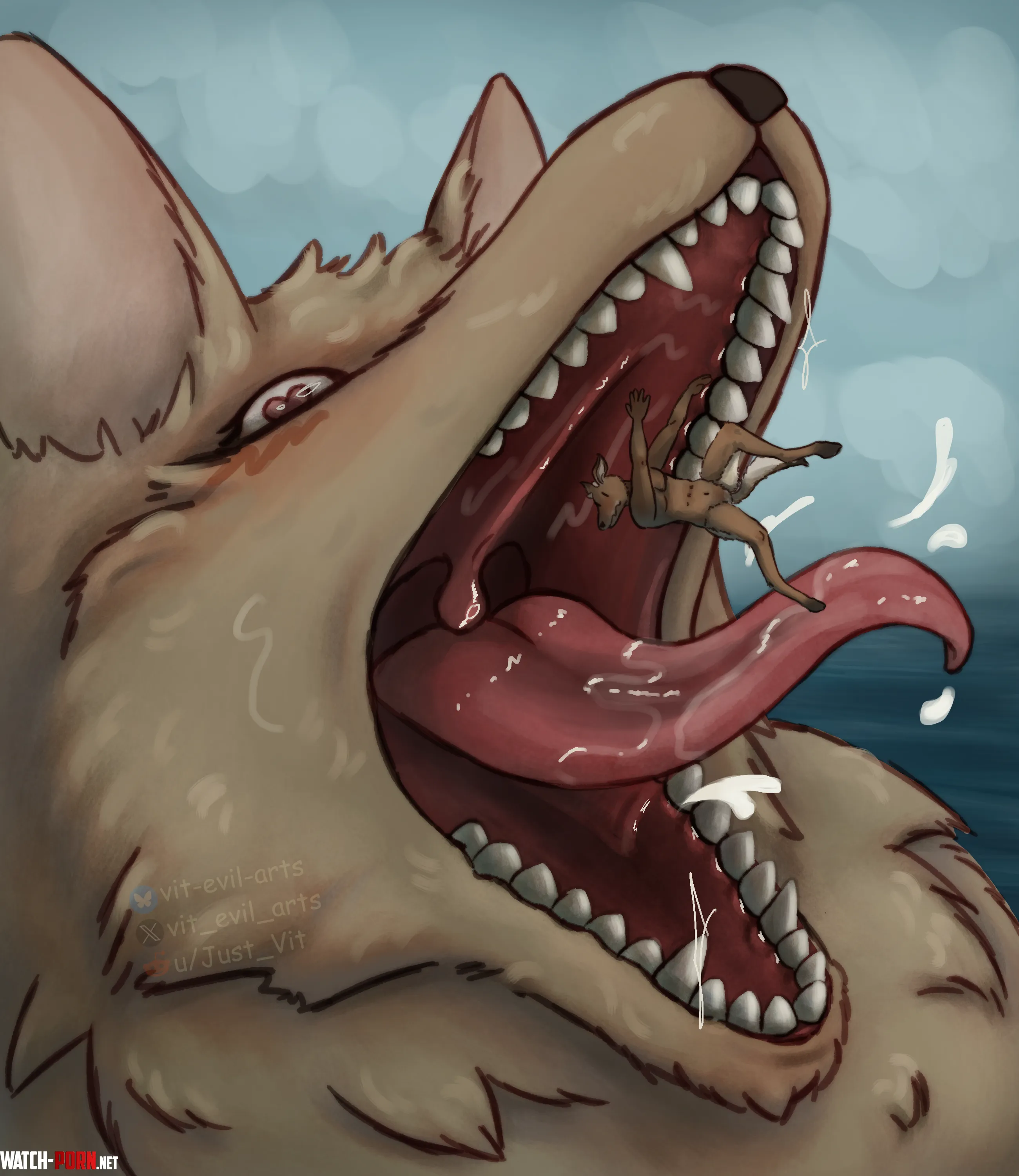 {Image} poor deer couldnt get to the lifeboat in time (Art by me) by Just_Vit