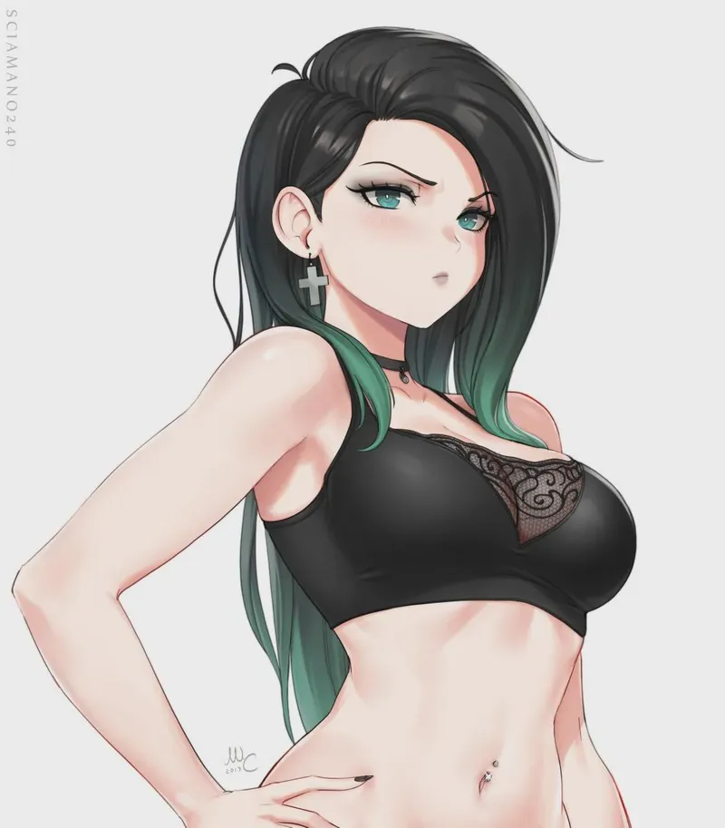 Thumbnail spicypsudo Introduces a Seductive Sexy Goth Girl in the Ecchi Category