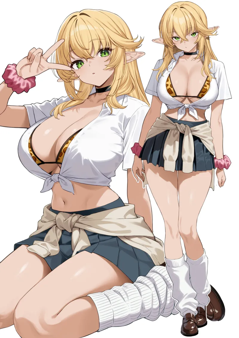 Thumbnail Busty Elf Gyaru by marxsander2016: An Original Take on Pantsu