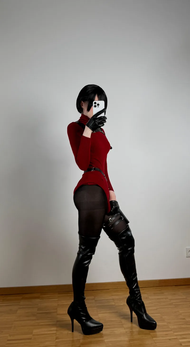 Thumbnail KindBunny0 Teases with Buckled Boots and Red Top in GWNerdy Fun