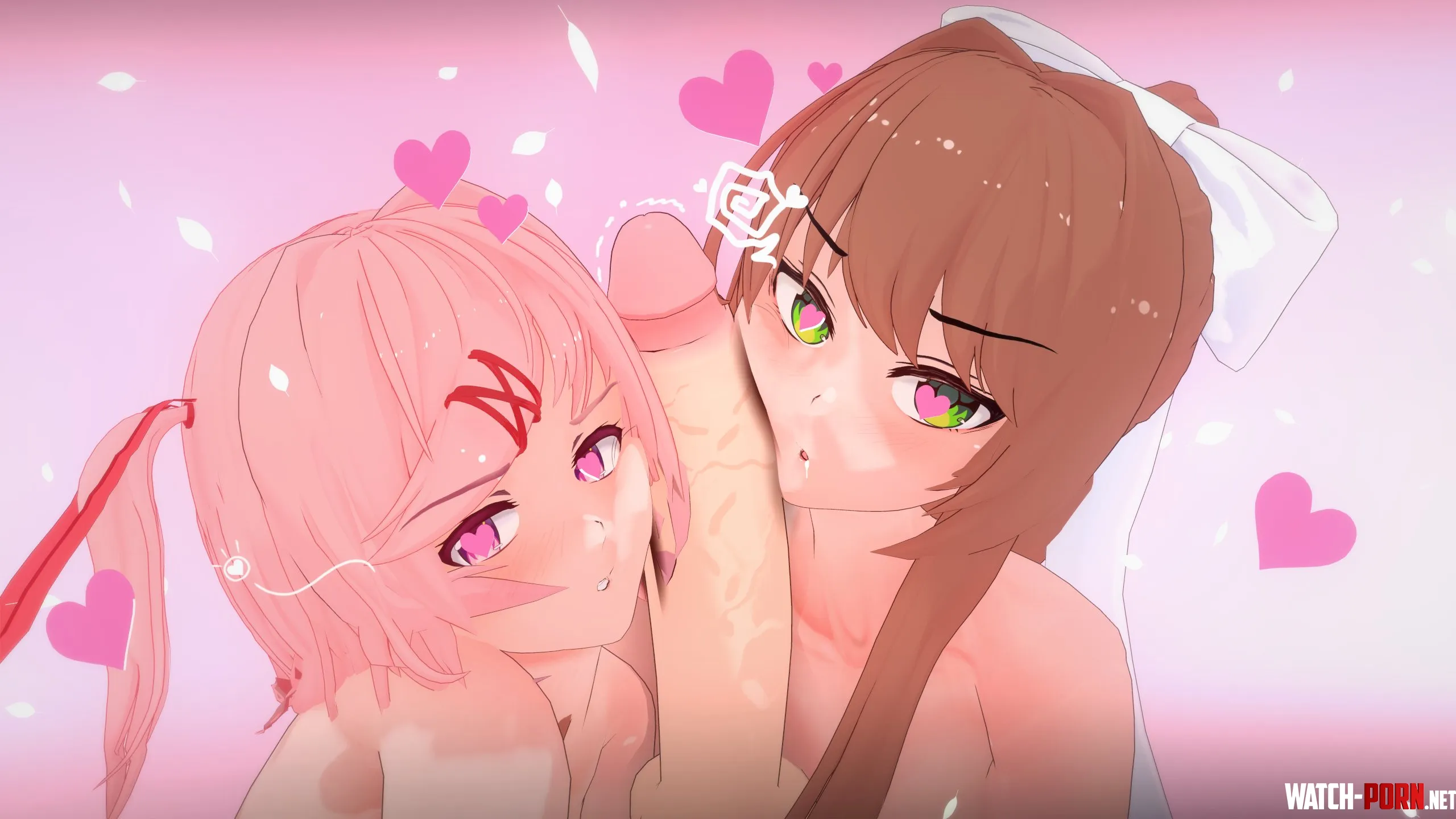 monika and natsuki (@mashirosolera) by LizeroMashiro