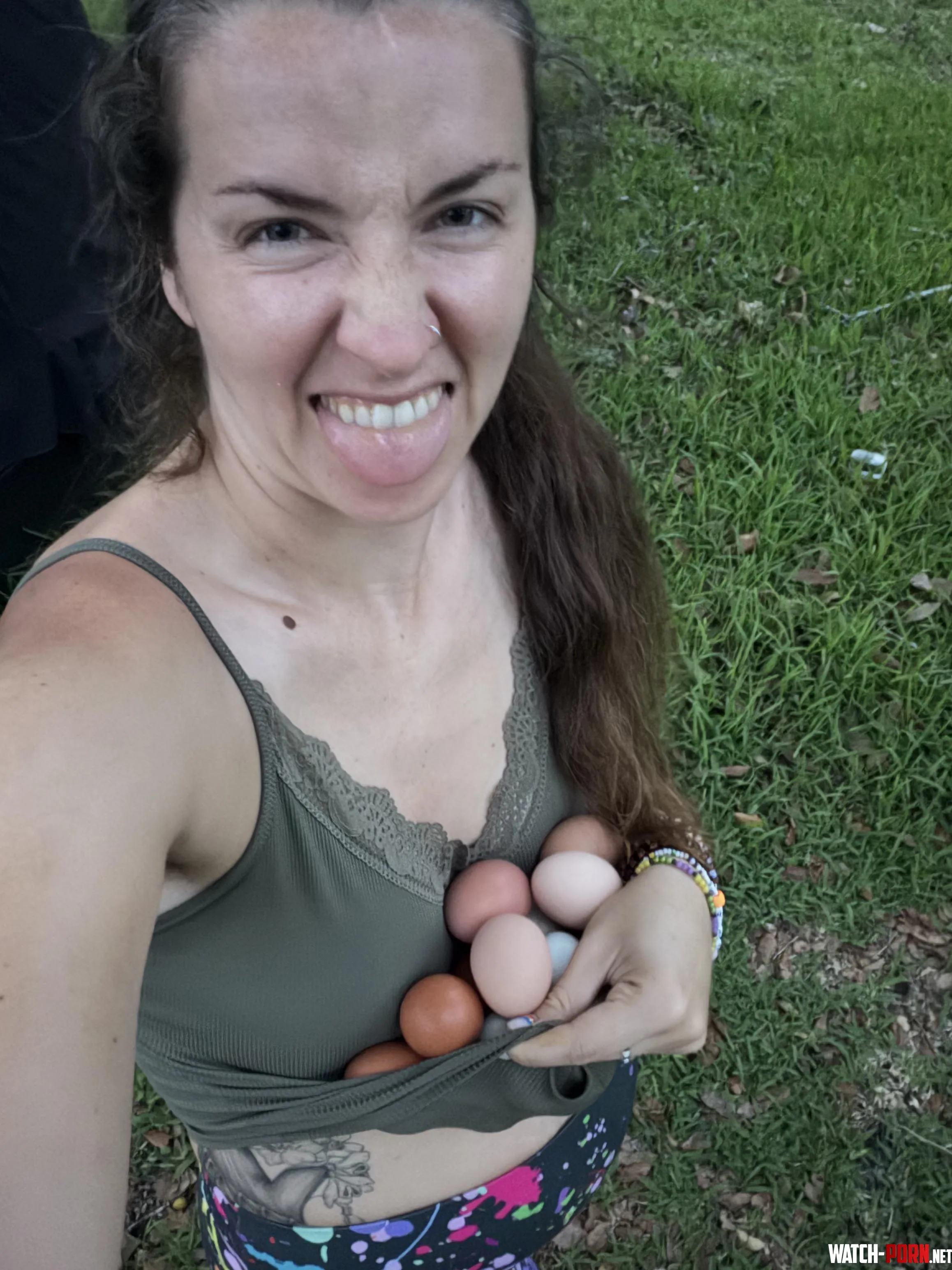 I don’t recommend wearing a crop top to collect eggs by Lothlori13