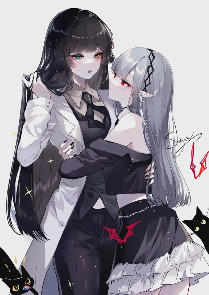 Thumbnail Enchanting Tale: Cute Scientist & Vampire Art | Frogydogie | MonsterGirl
