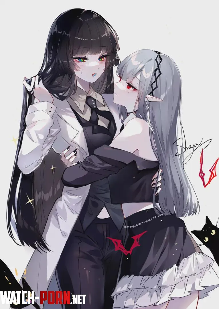 Cute Scientist & her Vampire by Frogydogie