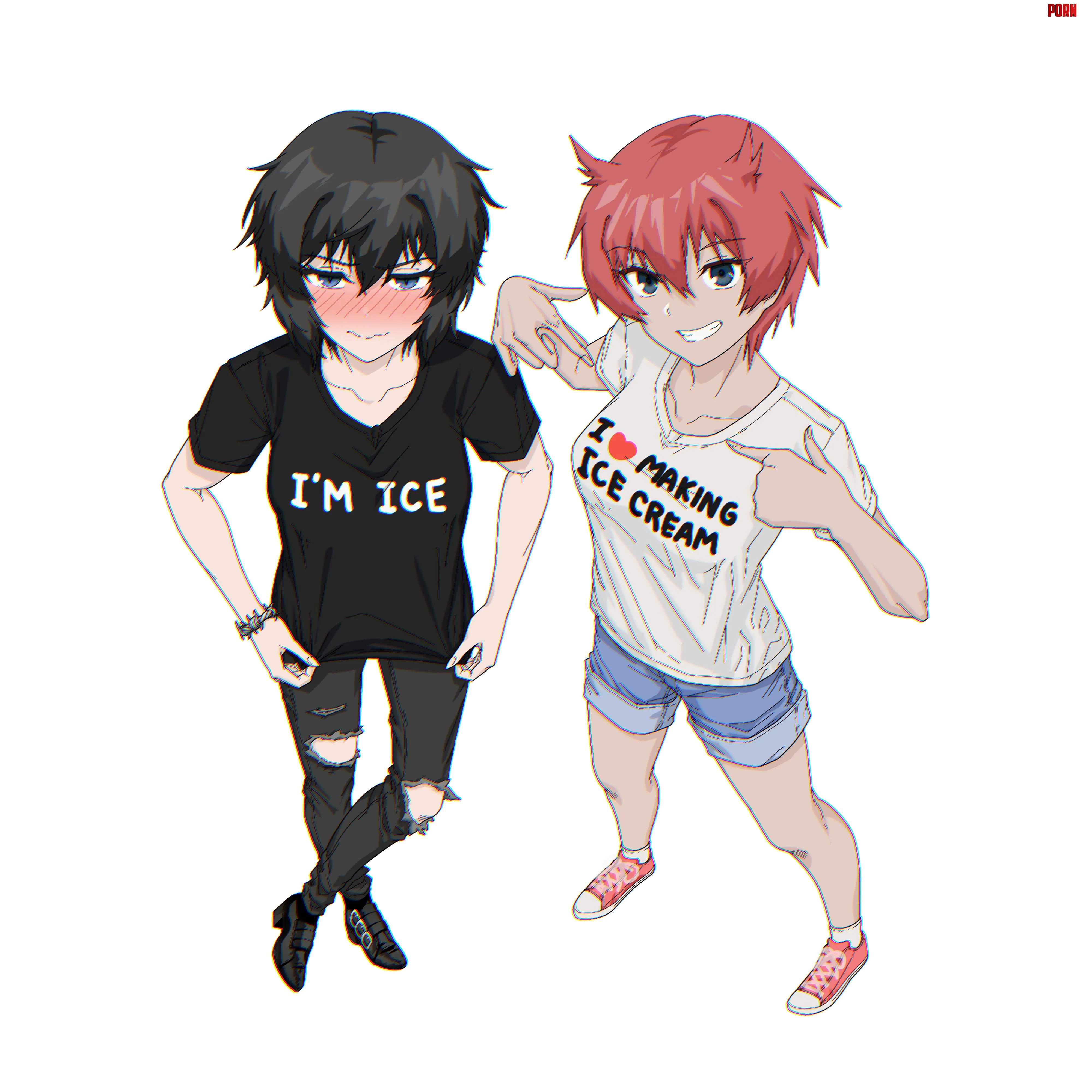 Ice cream duo [Original] (poku) by Attacking_Diarrhea