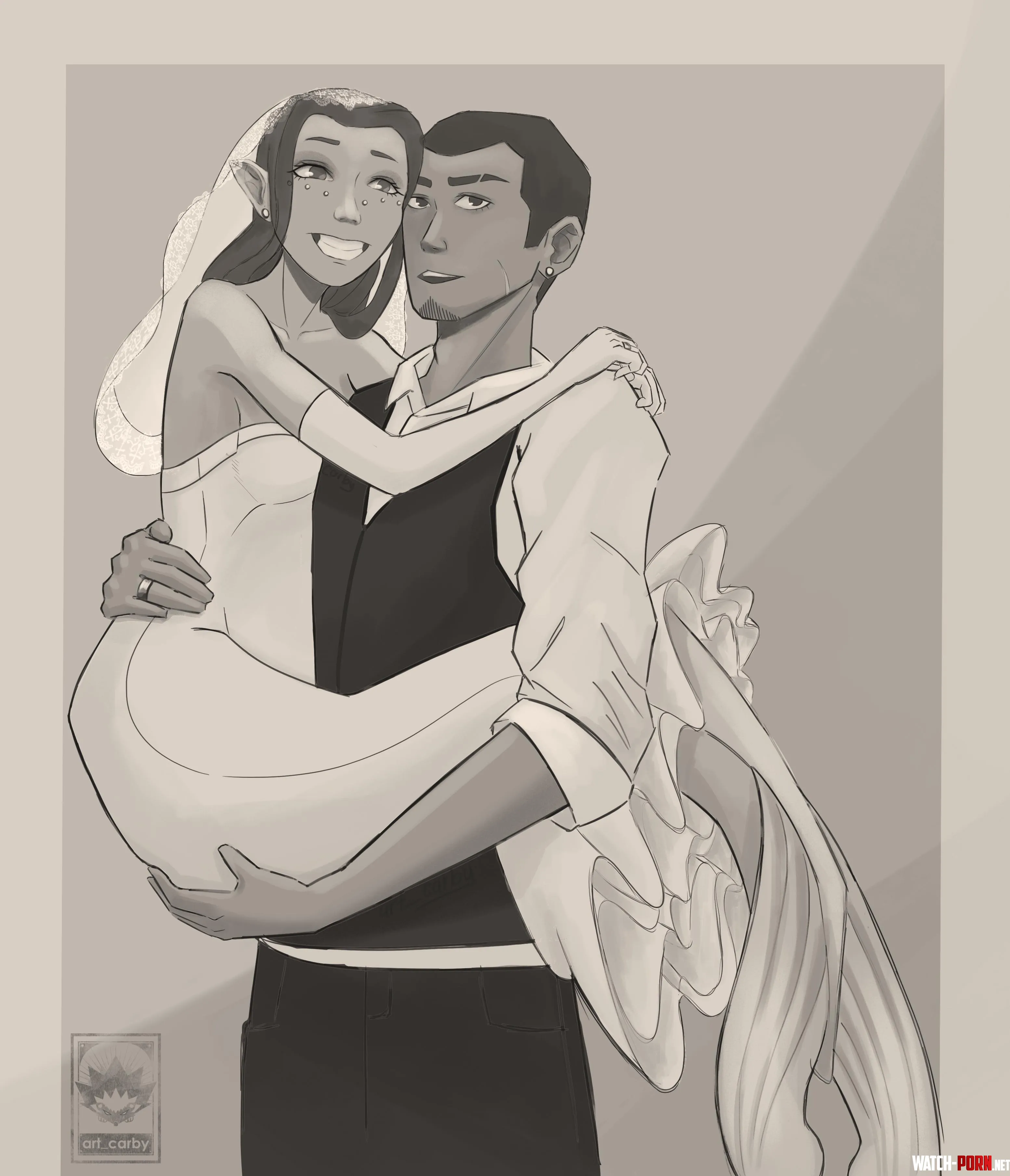 Mermaid and groom by Jaxx1992