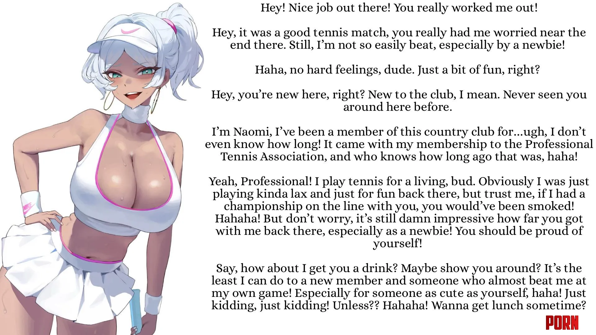 New friend at the Country Club [Gender neutral POV] [No sex] [friendly] [flirty] [tennis] [blossoming relationship] [date offer] by S1r-M-Oxlong2