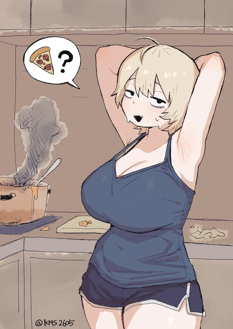 Thumbnail milkyrim Tempts with 'What If We Eat Pizza Instead?' on AnimeMILFS