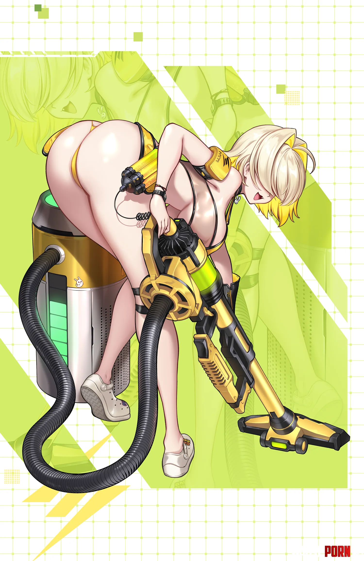 Elegg Vacuuming Up (trhisell) [Goddess of Victory: Nikke] by llamanatee