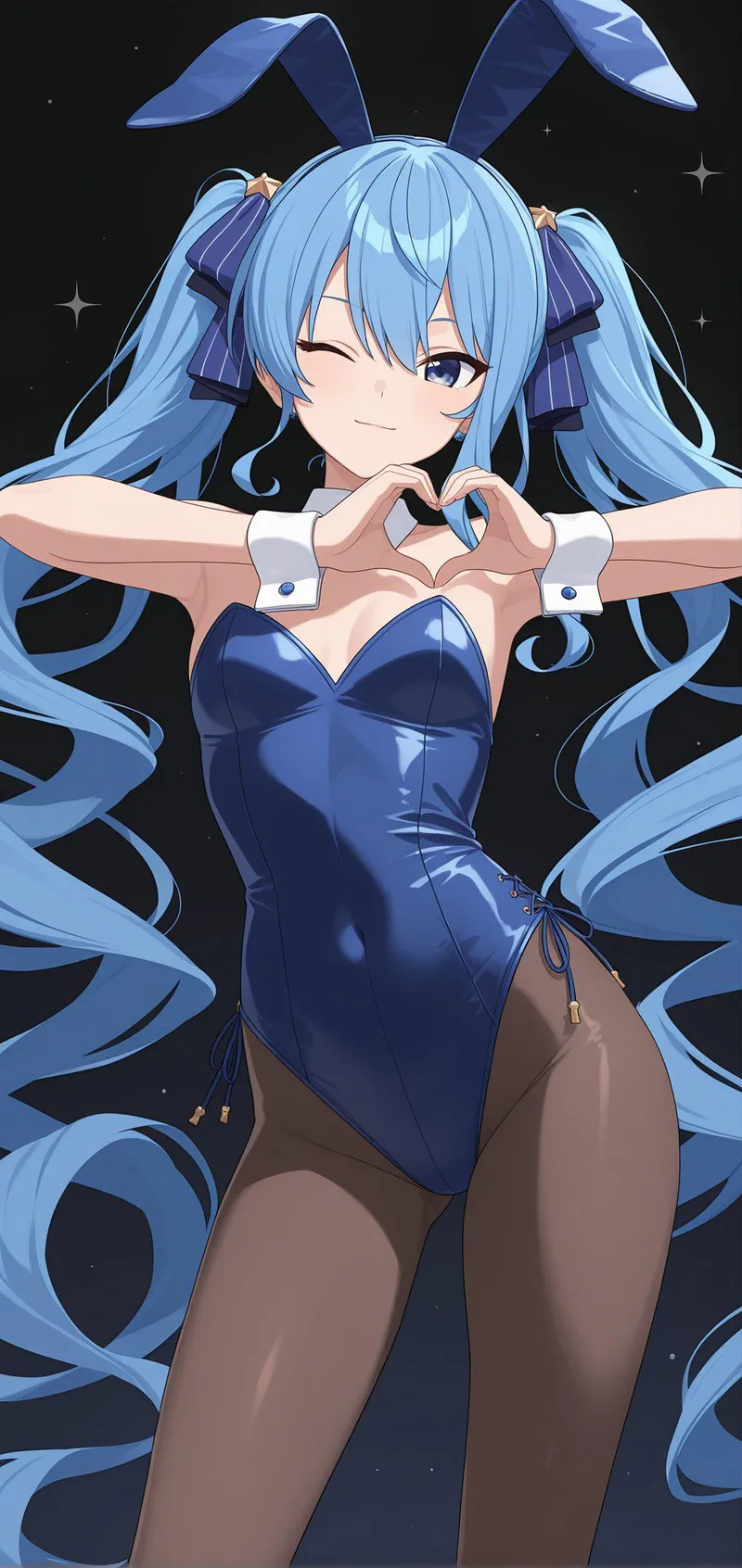 Thumbnail WoolsonDaSheep Features Bunny Suisei Hoshimachi from Hololive in Anime Bodysuits