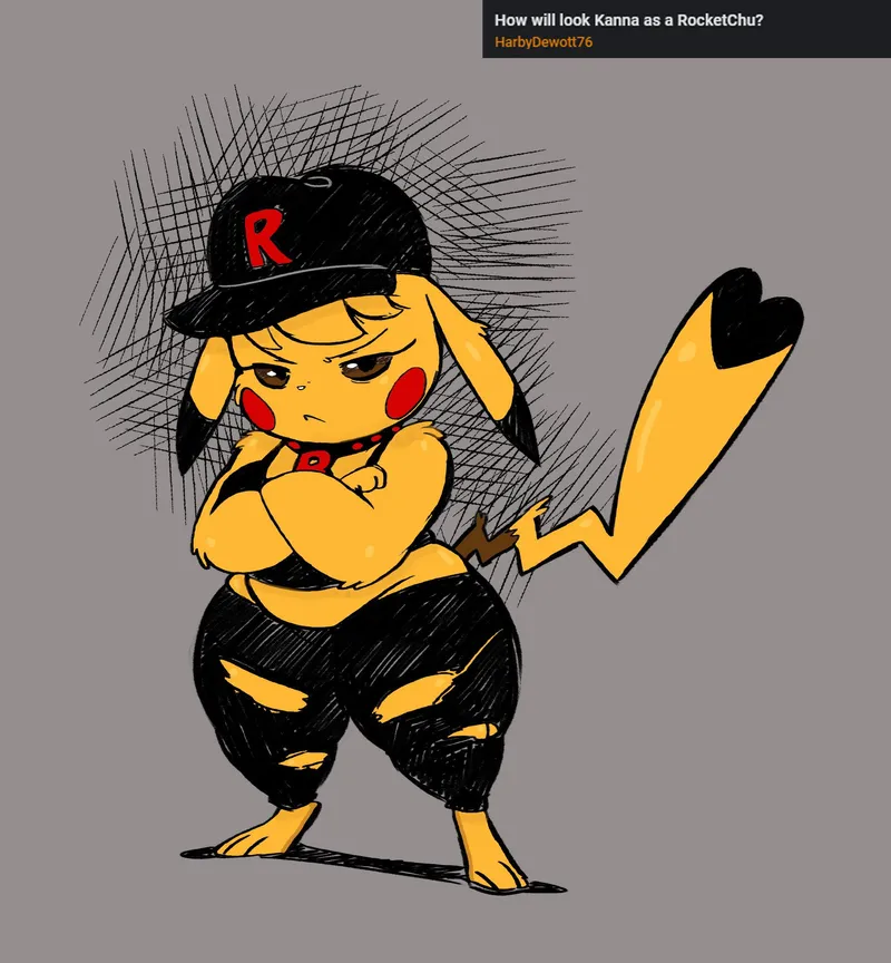 Thumbnail TheHatManBenadryl's Rocket Kanna Display: Vibrant PokePorn Creation