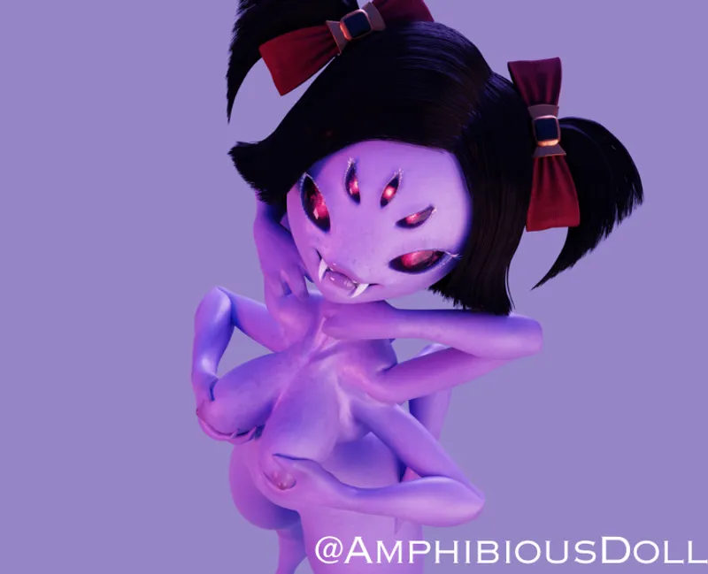 Thumbnail Muffet's Pose Practice: RagsVRC Introduces AmphibiousDoll's Art in UnderTail