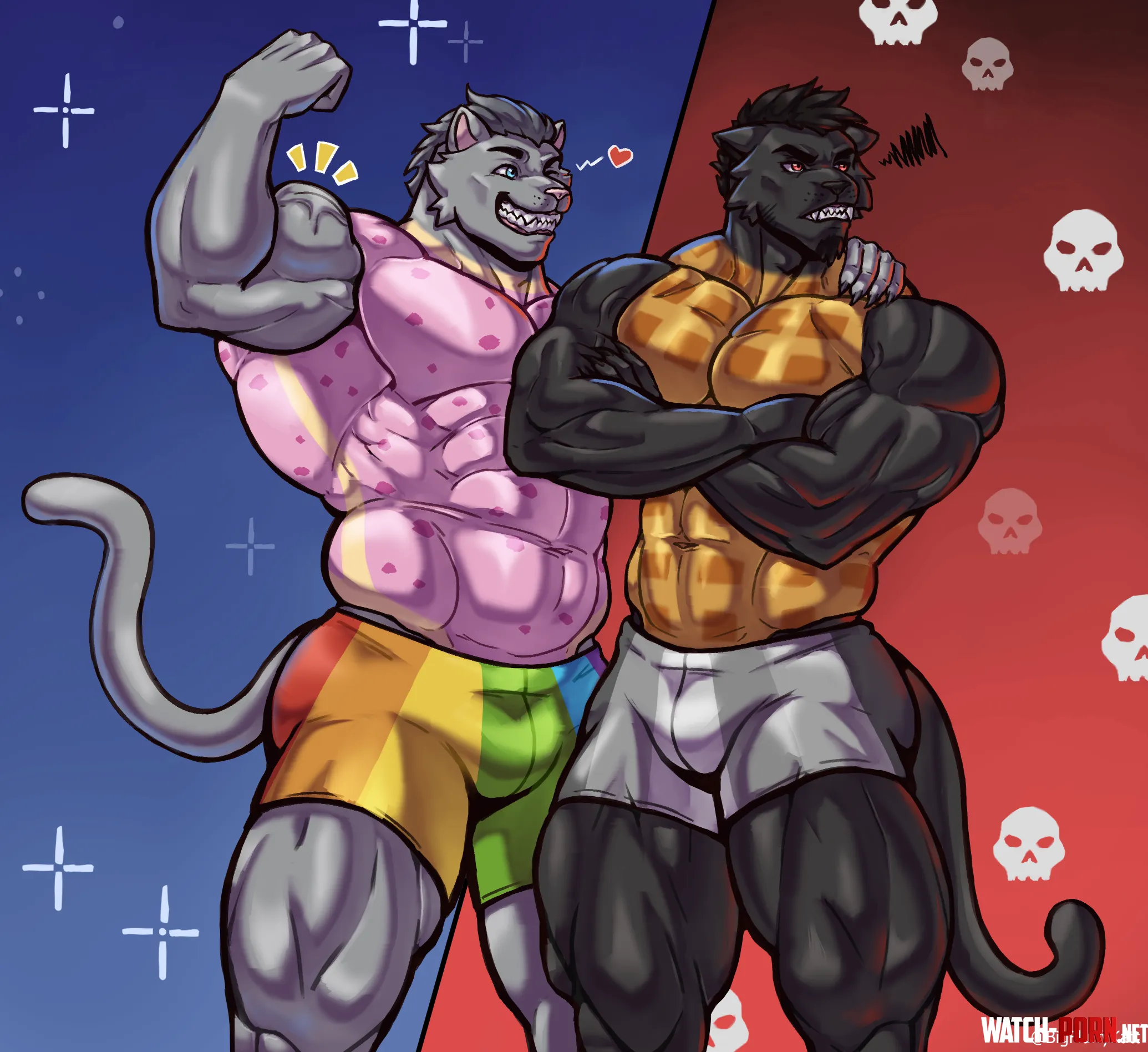 Nyan Cat and Tac Nayn (artist: me, @BigFluffyKatt) by BigFluffyKatt