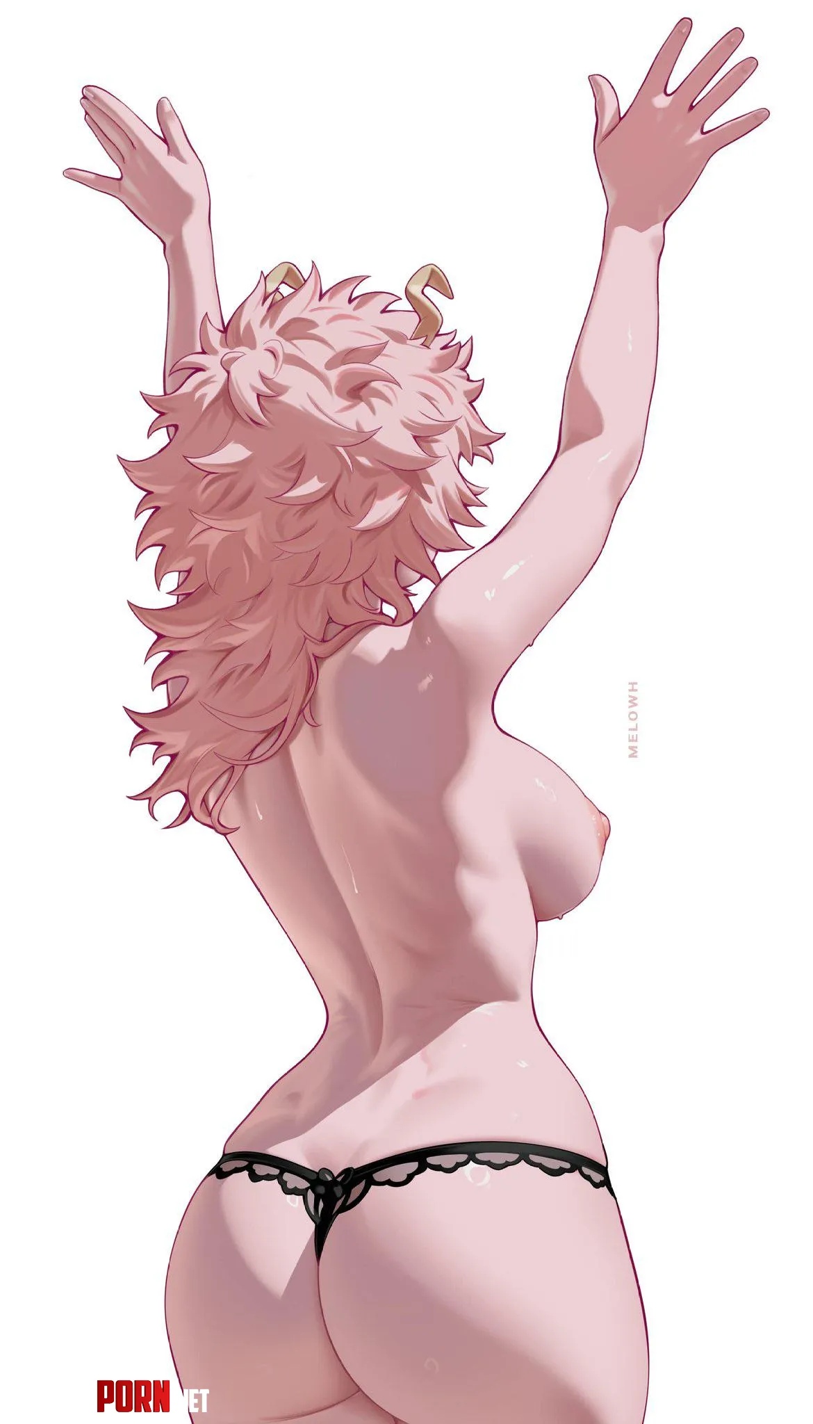 Mina Ashido from behind [My Hero Academia] (Melowh) by No_thoughts_anymore