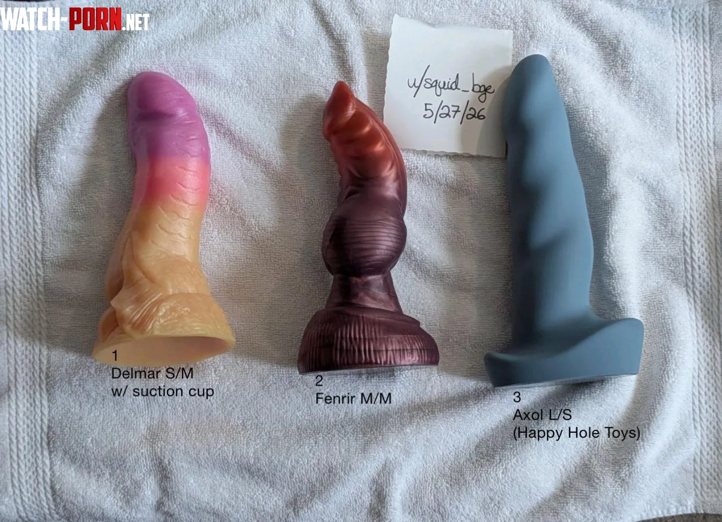 [US] WTS/WTT Delmar S/M, Fenrir M/M, Axol L/S (Happy Hole Toys) by squid_bge