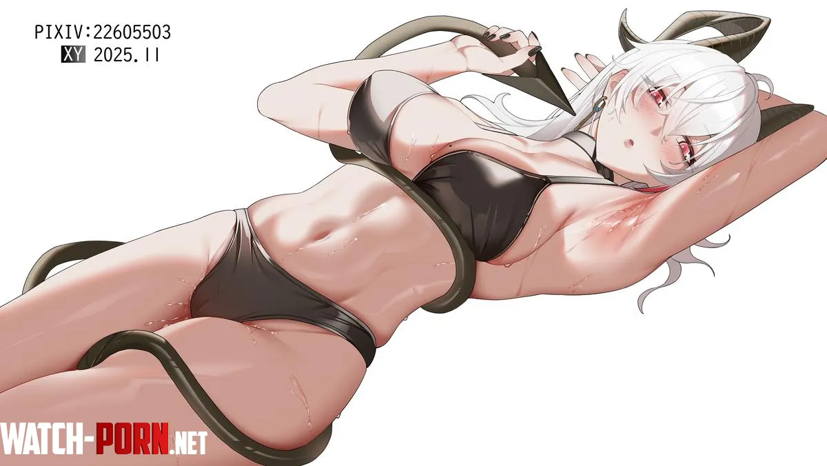 Zani in black lingerie (Xiyu2004yy_) [Wuthering Waves] by TheRoySez