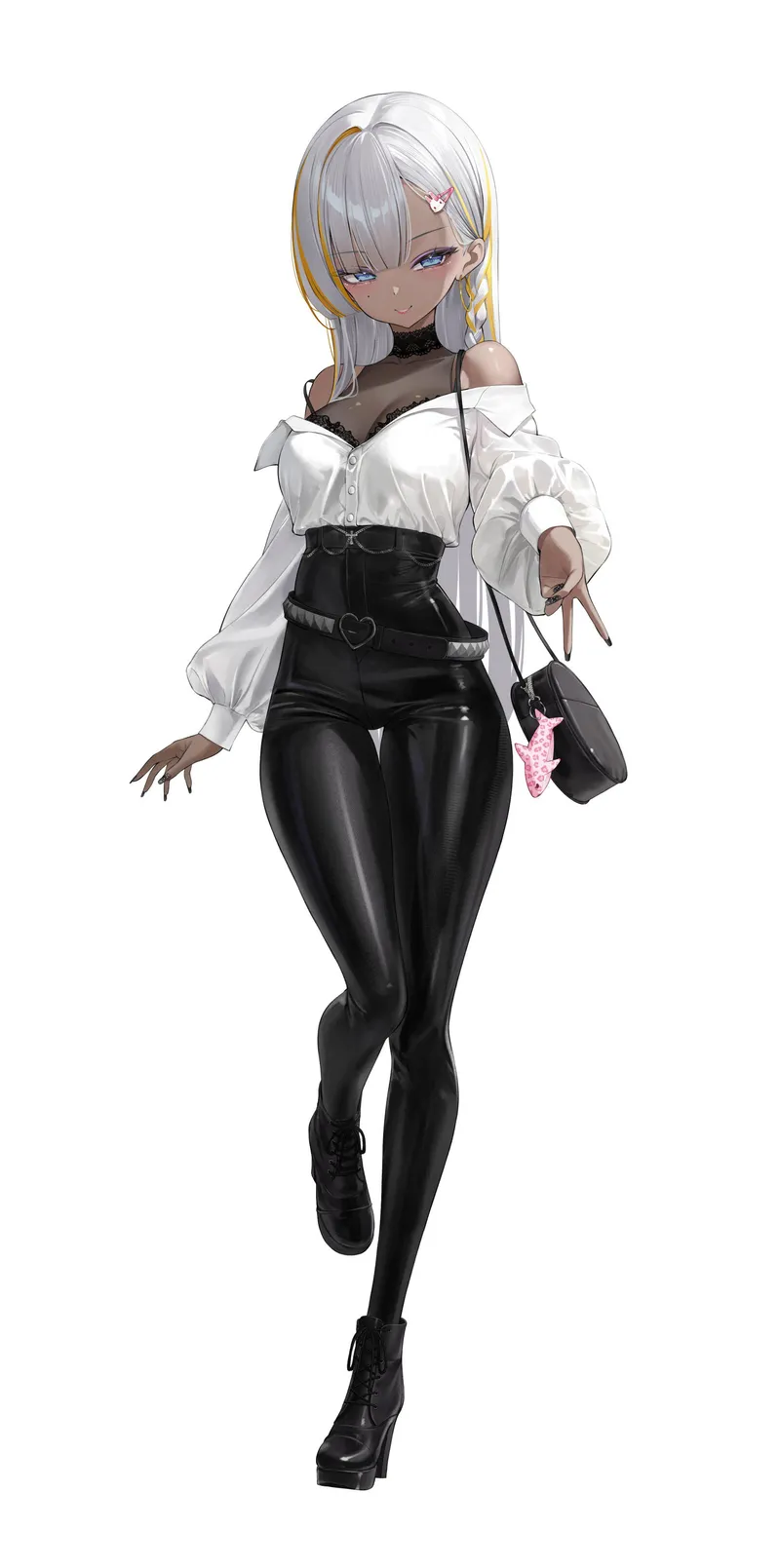 Thumbnail High Waist Leather Pants: A Stylish Original by KeiBeam | thighdeology