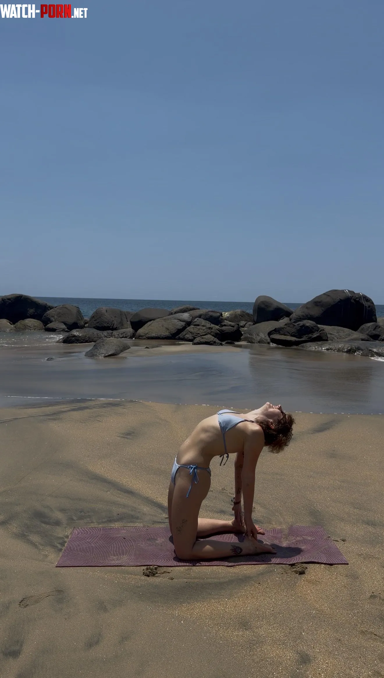 Nothing is better than yoga on a beach in a bikini by thatnudeyogagirl