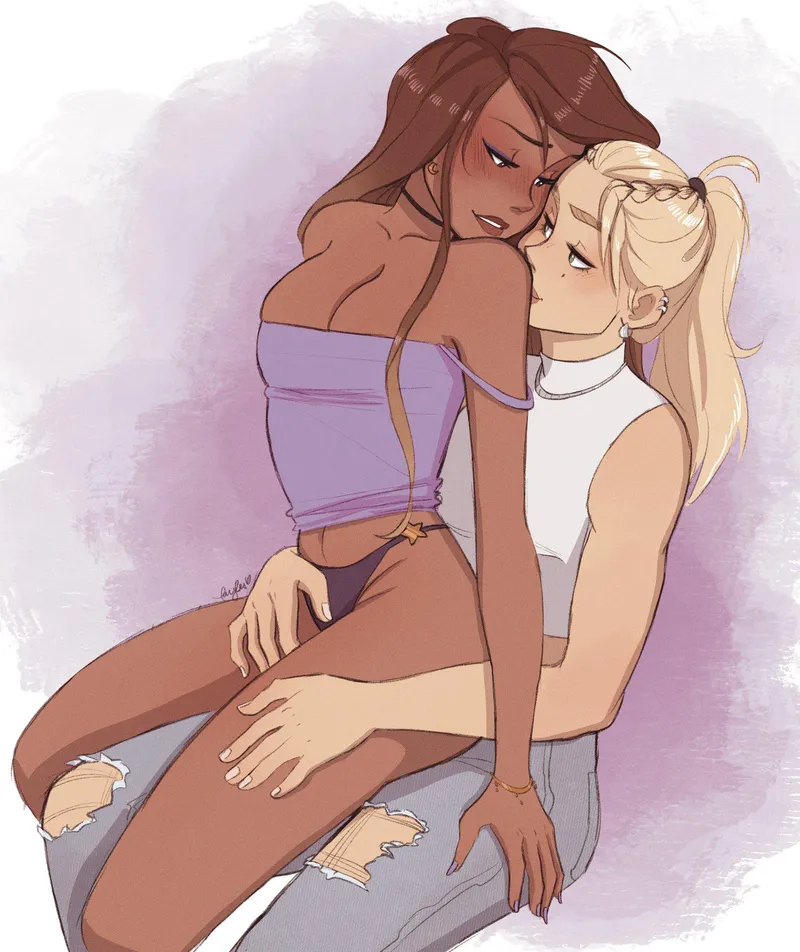 Thumbnail Sapphic Lap Sitting (ohoneypls) [original]