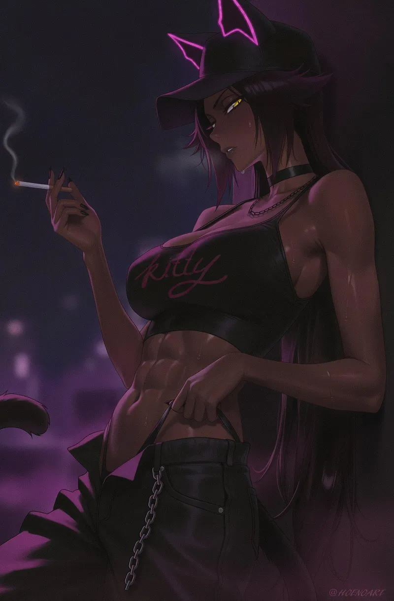 Thumbnail Street Yoruichi (hoenoart)
