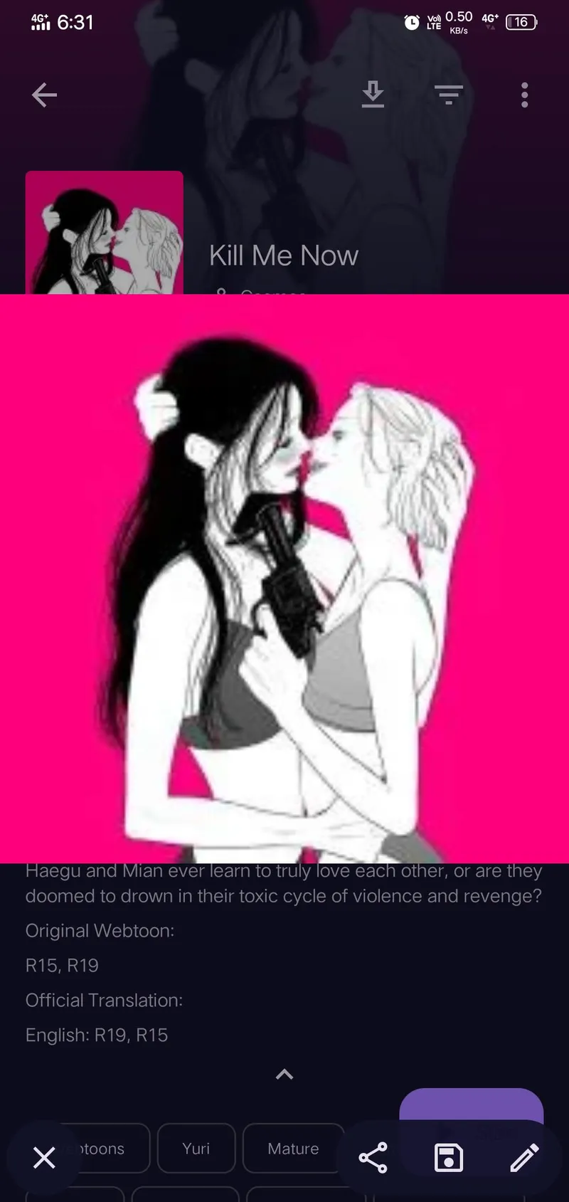 Thumbnail [Kill Me Now], do you guys have recommendations similar to this? Or do u know other works from this author/artist?