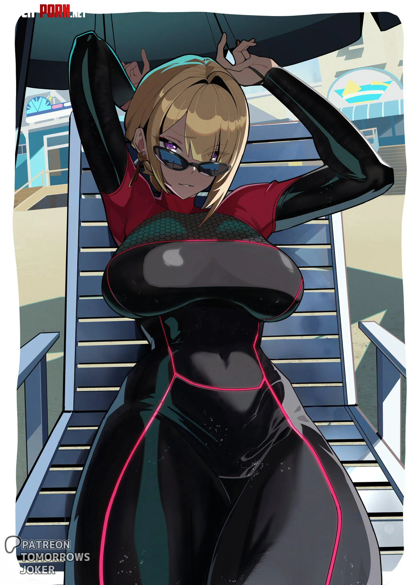 Evelyn at the Beach [Zenless Zone Zero] by WoolsonDaSheep
