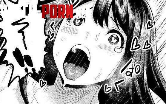 LF Mono Source: 1girl, ahegao, black hair, blush, close-up, emphasis lines, face, foreign text, hair between eyes, heart-shaped pupils, long hair, open mouth, parted bangs, sfx, spoken exclamation mark, spoken squiggle, sweat, tears, teeth, tongue out by HentaiSource_Archive