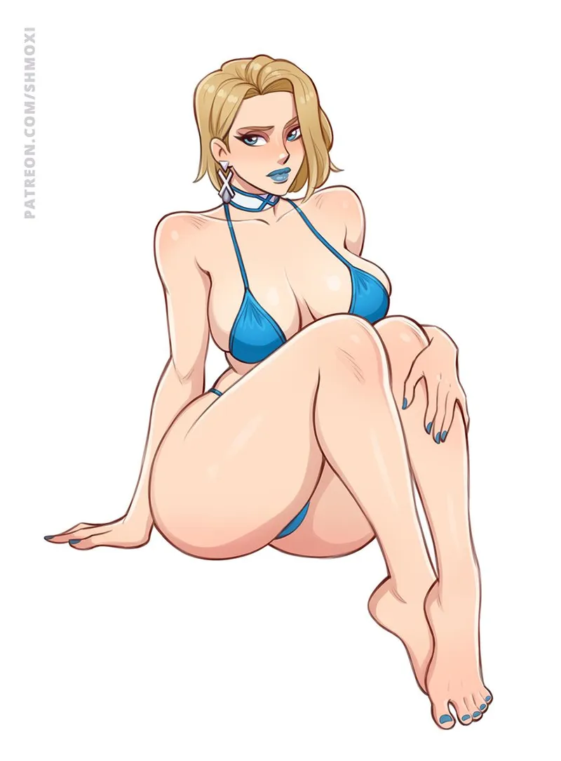 Thumbnail Emma Frost in Blue Bikini (Shmoxi) [Marvel]