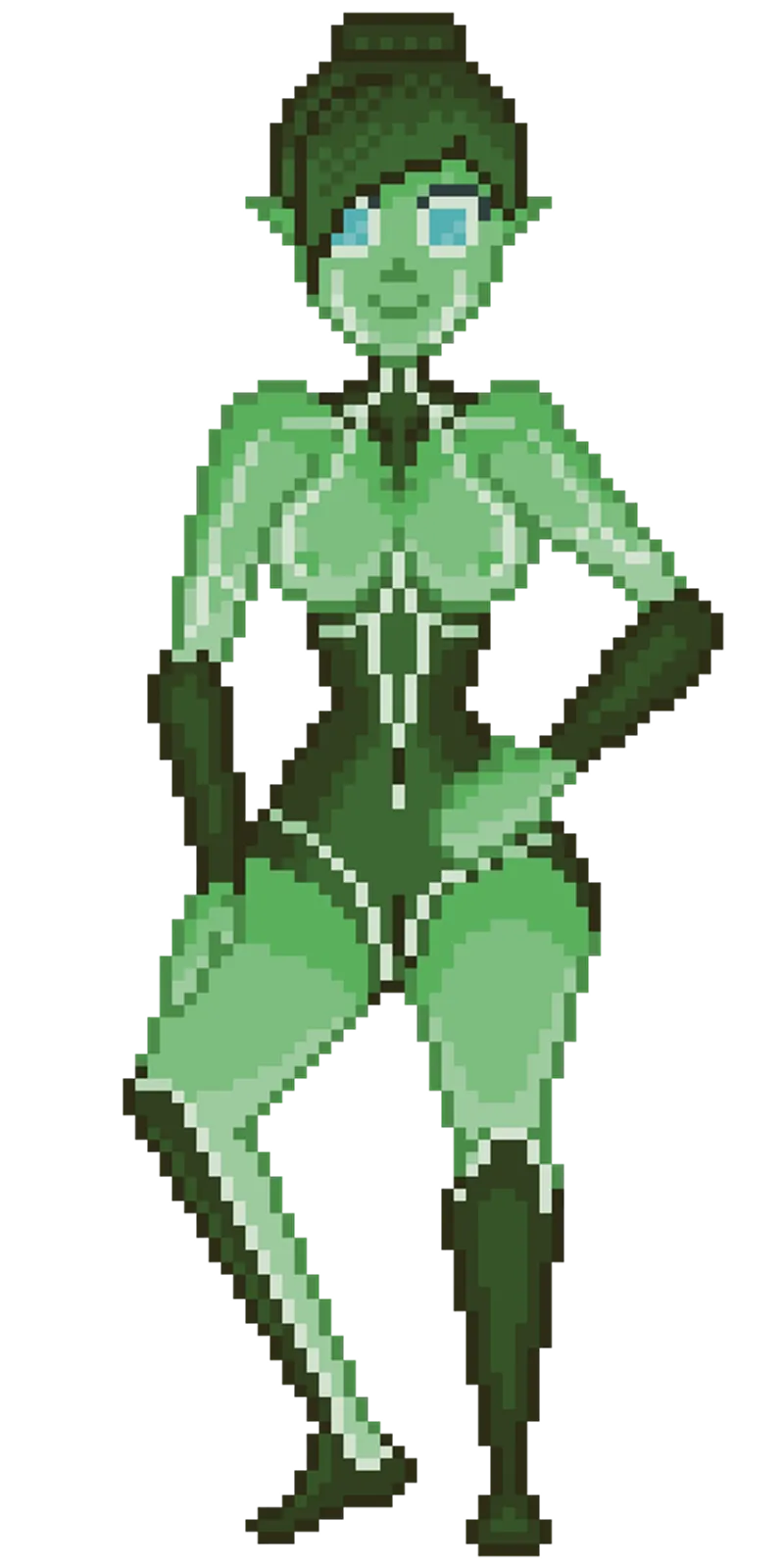 Thumbnail Just finished my first full body pixel art: Jade the AI