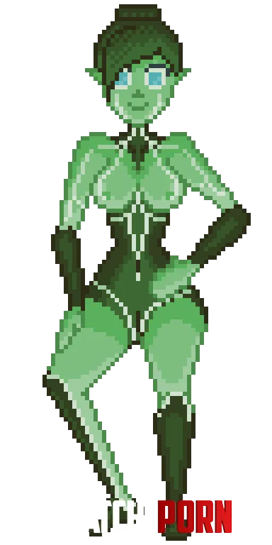 Just finished my first full body pixel art: Jade the "AI" by AllIntoAnimeGirls