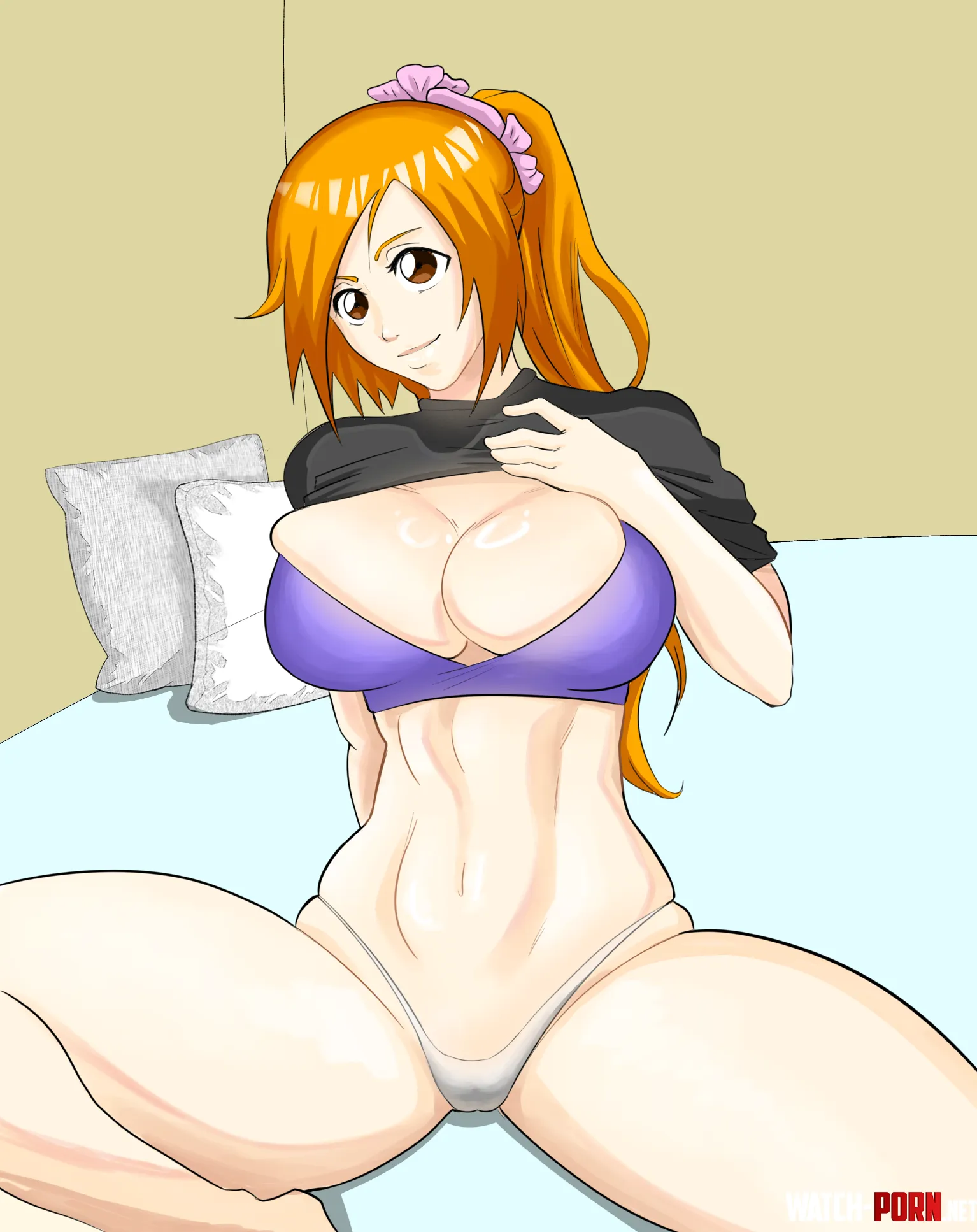 Ichigo has 4 pillows to sleep on by Regular-Steak8259