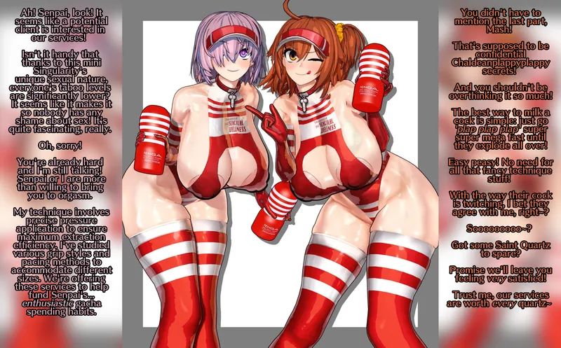Thumbnail Mini Singularity: Red Light District [Fate Grand Order][Mash][Gudako][Masturbation][Casual Sex][Cock-Milking][Prostitution][Artist: idohori_people]
