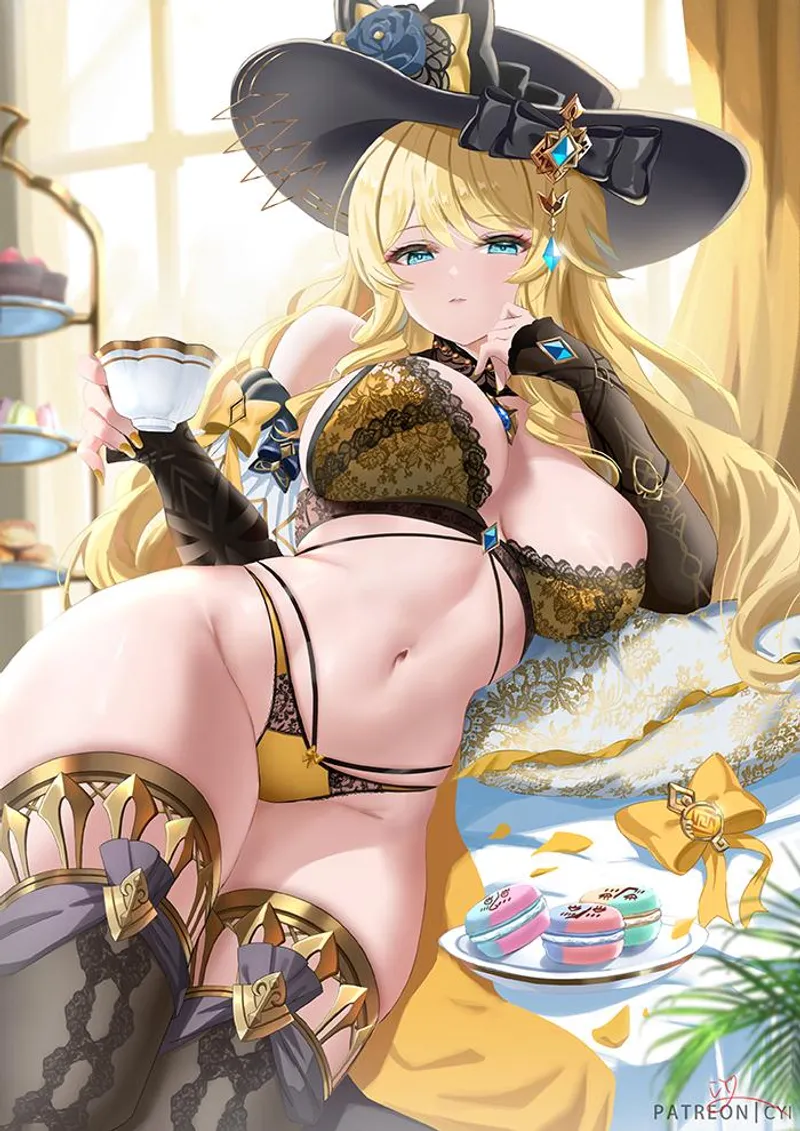 Thumbnail Navia in lingerie [Genshin Impact]