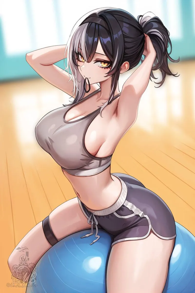 Thumbnail Exercising at the gym [hololive] (unstableboiler)
