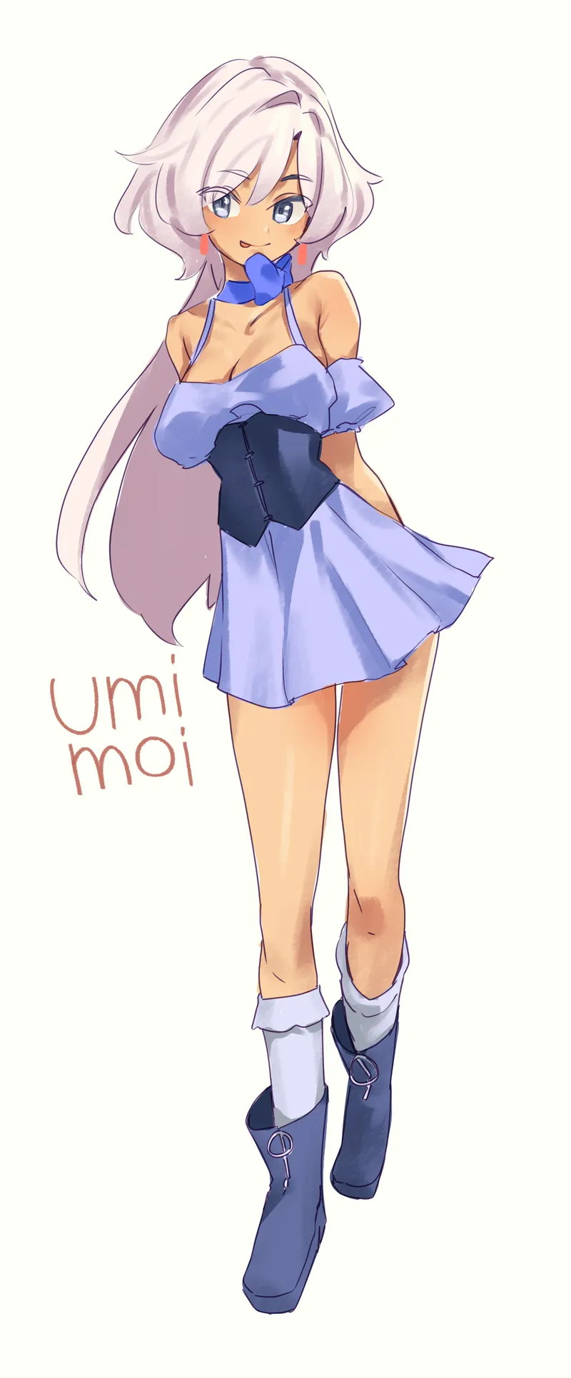 Thumbnail Naichan pinup art (OC) [@umimoi_pon]