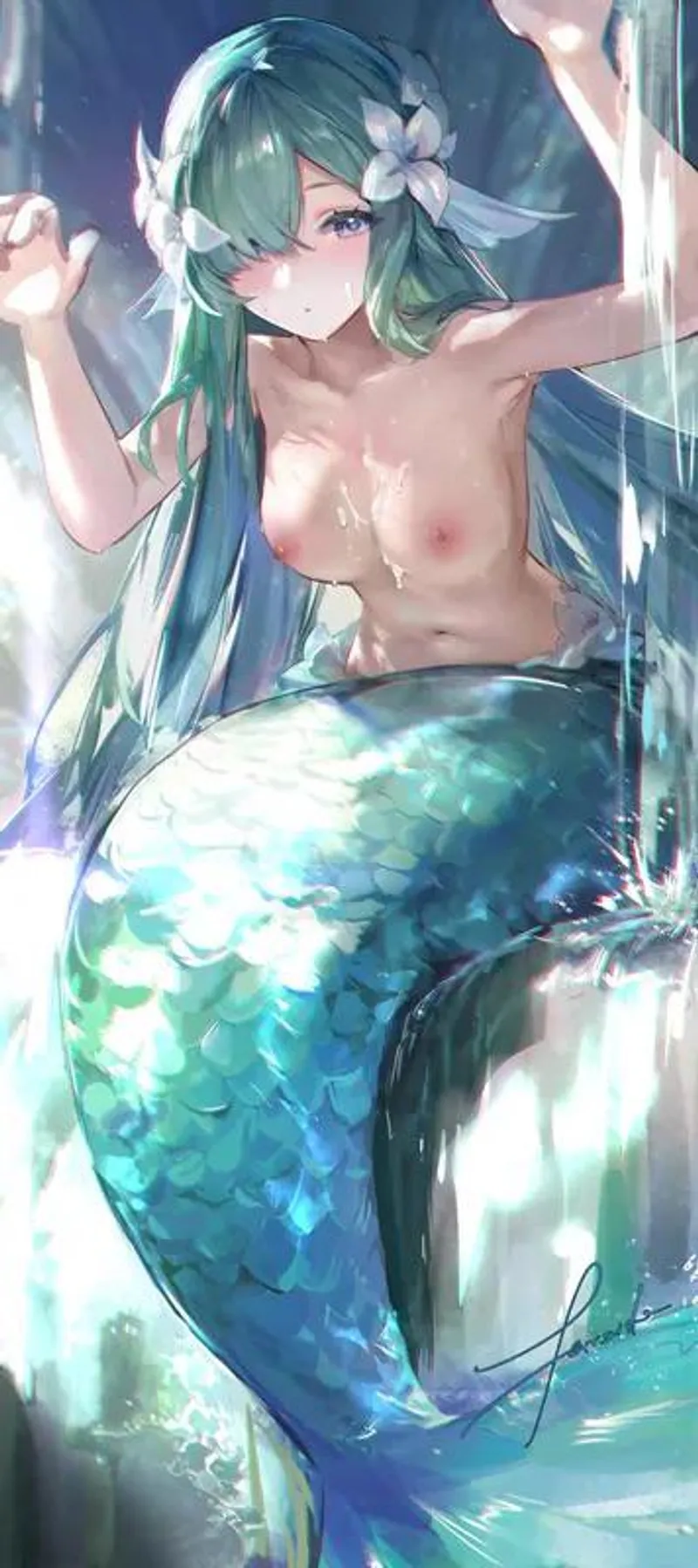 Thumbnail Vodyanitsa by the lake (far_side) [Genshin Impact]