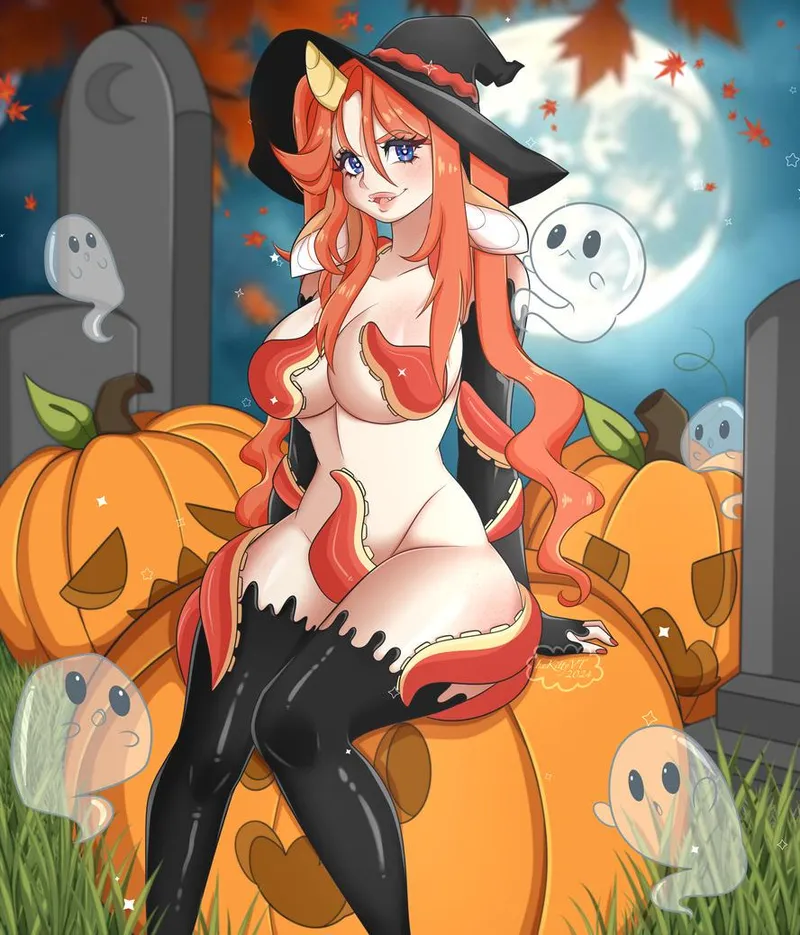 Thumbnail Witch Coral ✨️, Halloween 2024 (Art by me, Lekittyvt)