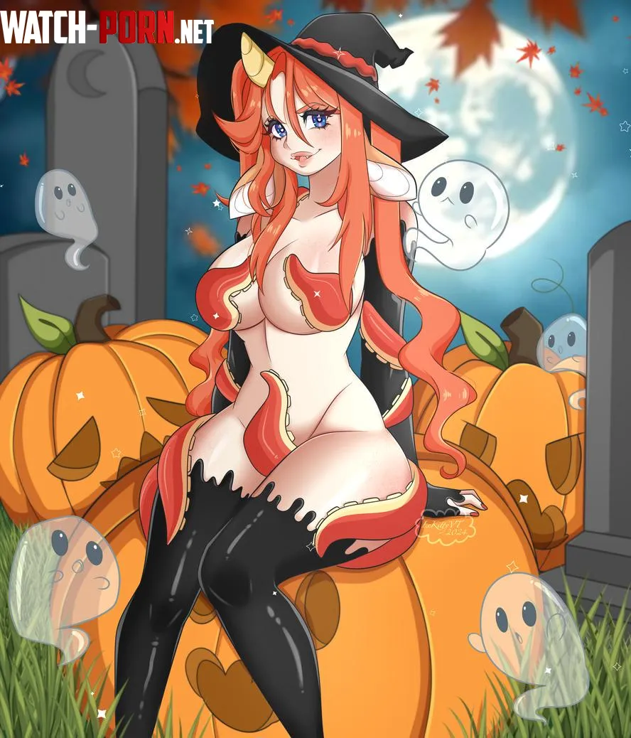 Witch Coral ✨️, Halloween 2024 (Art by me, Lekittyvt) by Lekitty_vt
