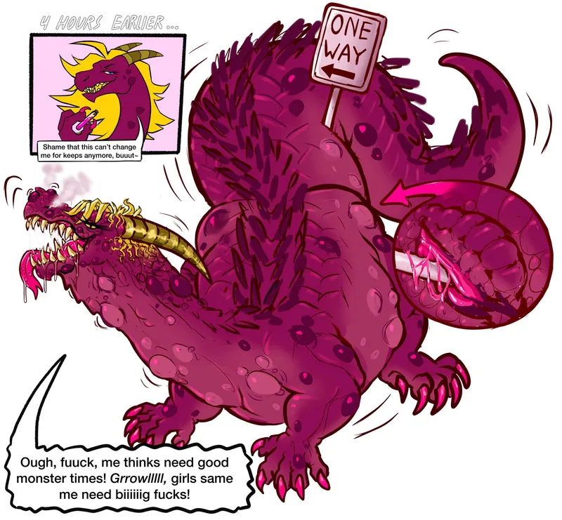 Thumbnail (oc) just a LITTLE bit extra dragon - commission for mistpurple on FA