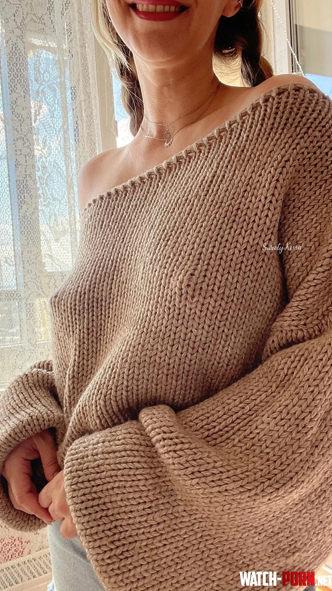 Even the thickest sweater can't hide my nipples 😇 by SweetyKissa