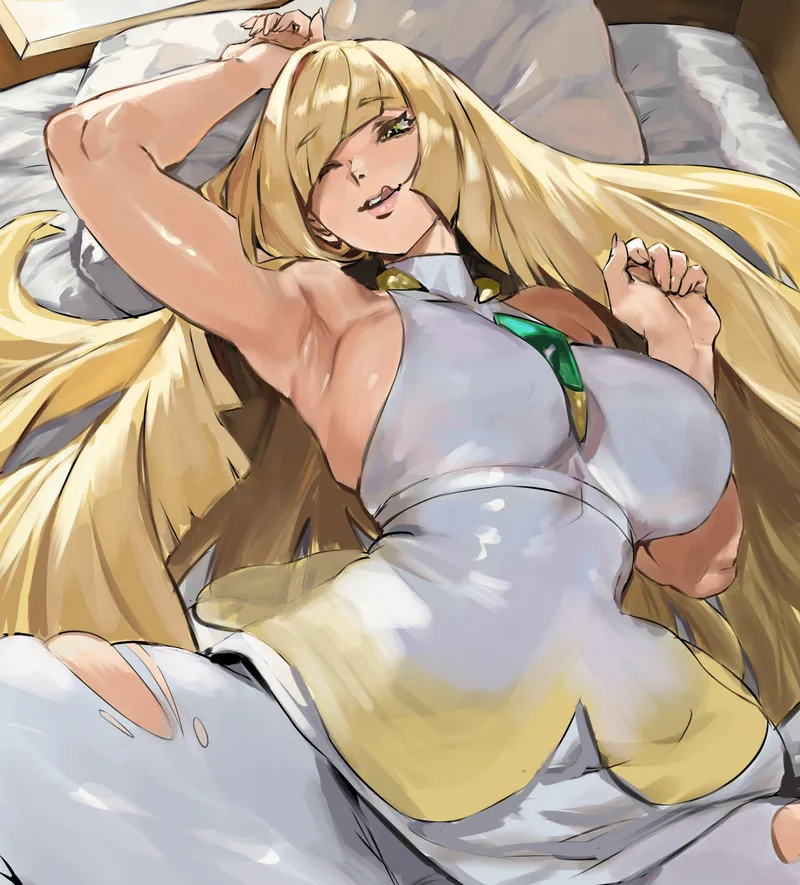 Thumbnail Lusamine in bed [Pokemon] (Taiyang_yu)