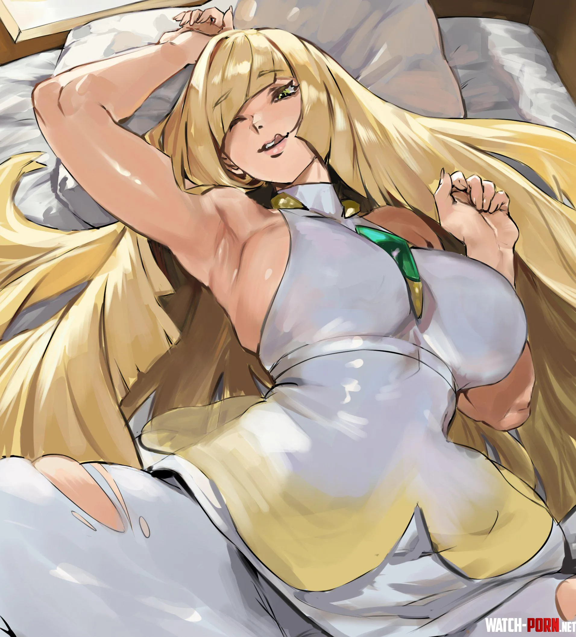 Lusamine in bed [Pokemon] (Taiyang_yu) by WoahAltAccount