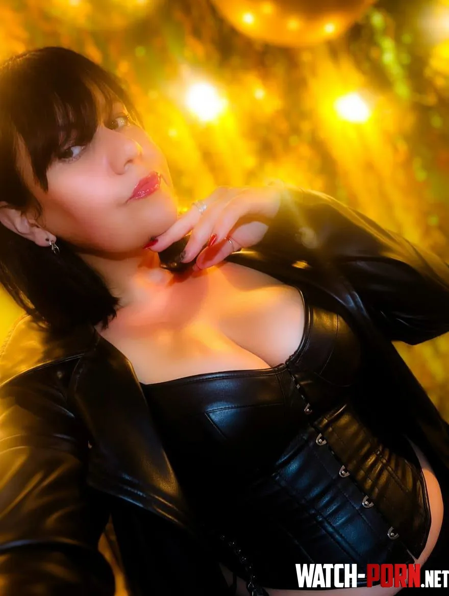 leather outfit on my birthday by reina_elizabeth