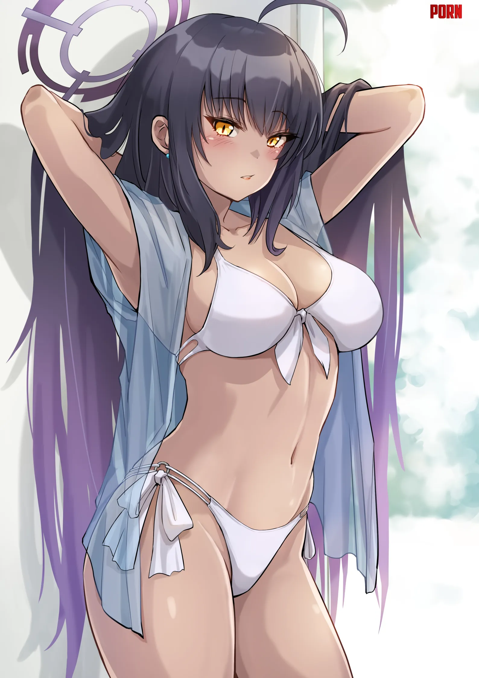 White Swimsuit Karin [Blue Archive] (Pariya_0001) by A_MASSIVE_PERVERT