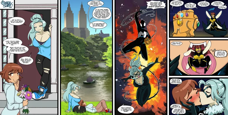Thumbnail {image} Petra Parker Corruption Arc Continues (oc by anarcho slurpie) [F/F, Micro, Oral Vore, Marvel, Spider-Girl, Transgender Pred, Yuri, Fatal Implied, Fanart]