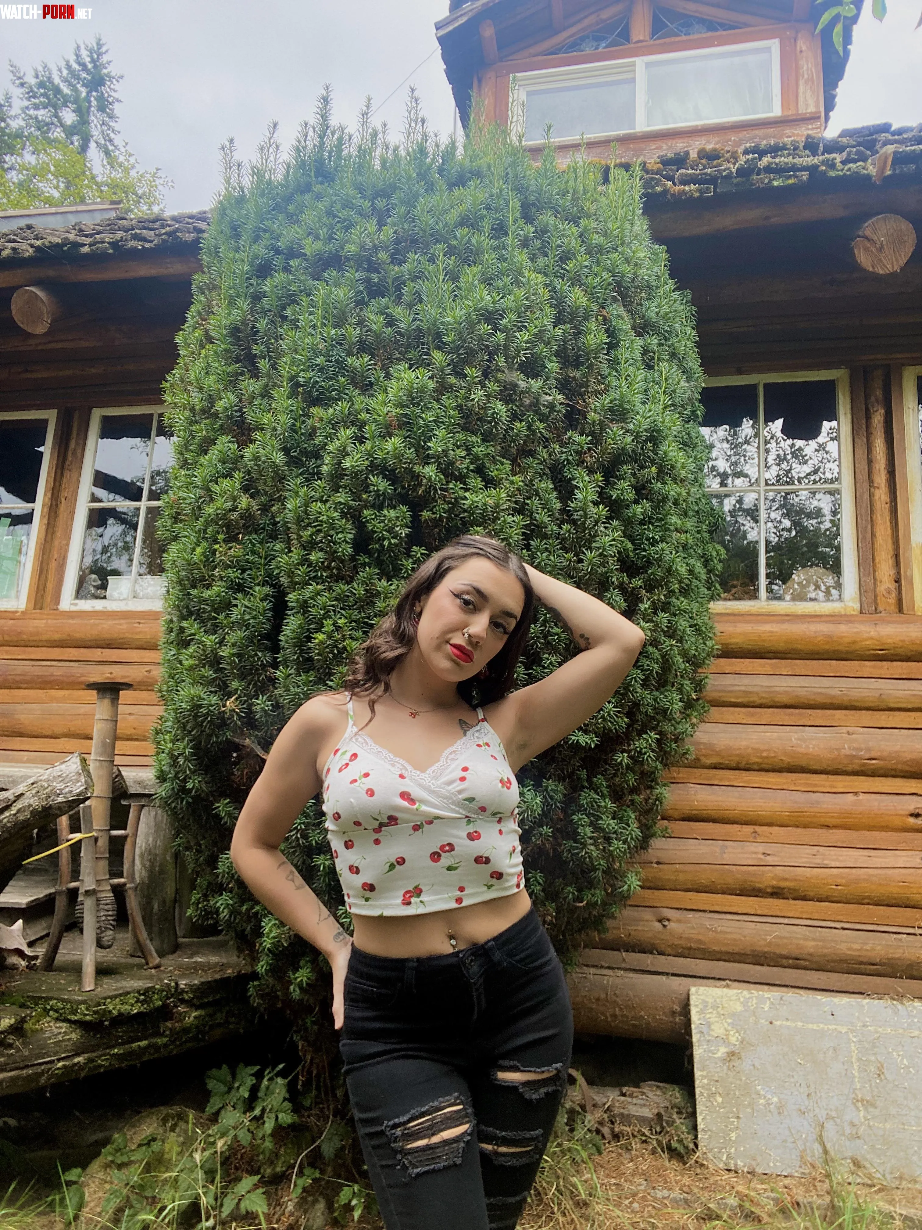 Cherry crop top for the day by radbitchliv