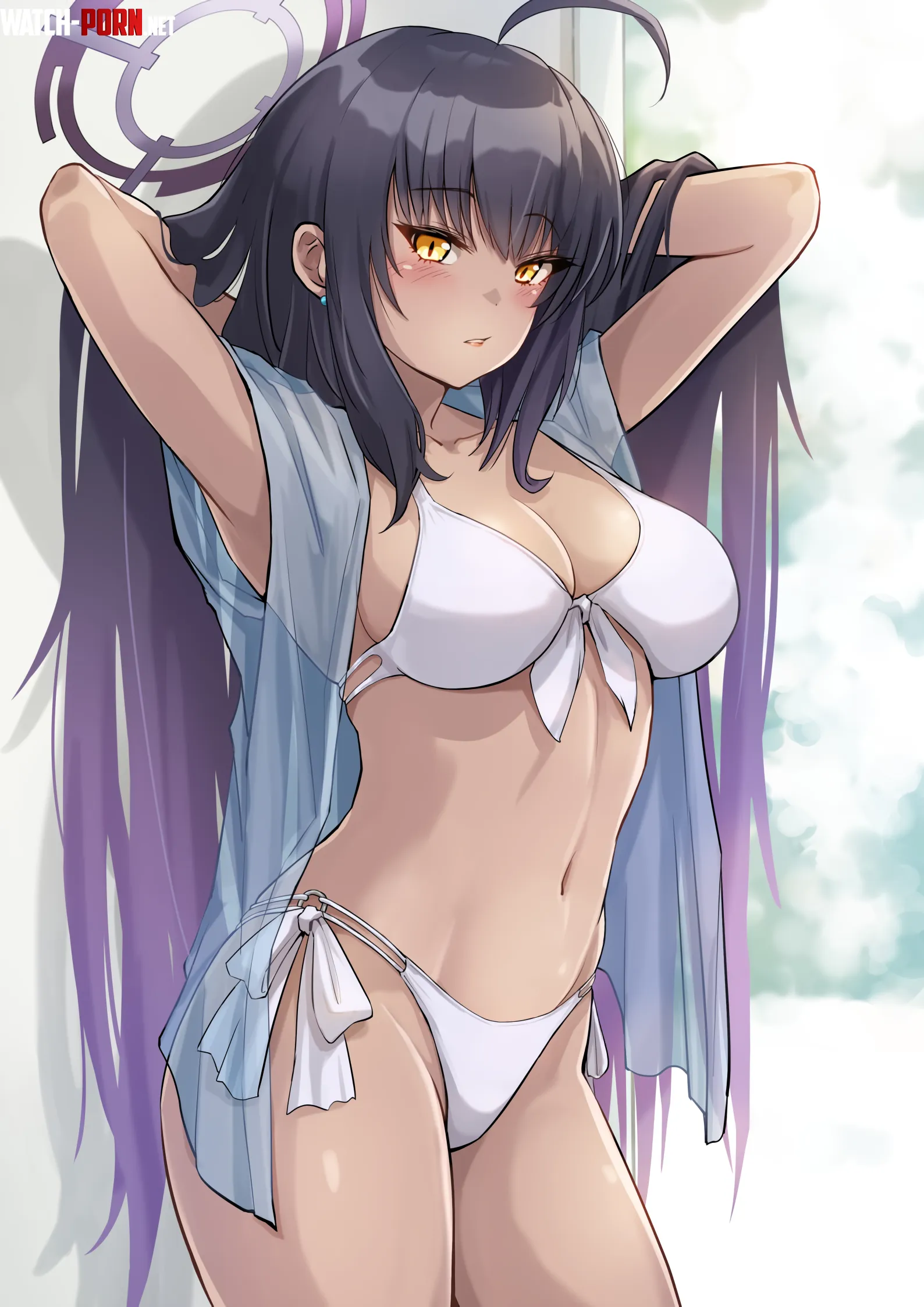 White Swimsuit Karin [Blue Archive] by A_MASSIVE_PERVERT