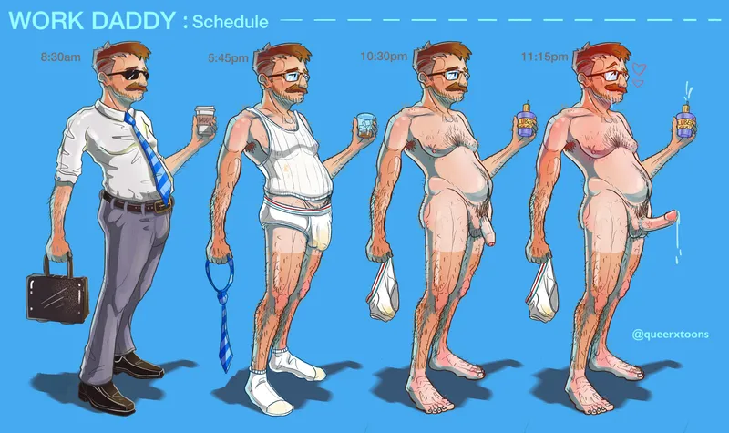 Thumbnail Dads work schedule (OC by me)