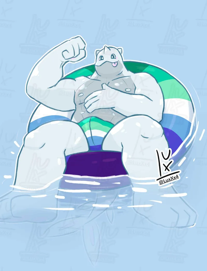 Thumbnail Beluga fursona (art by me)